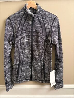 lululemon athletica Heathered Charcoal Black Full-Zip Bomber Jacket